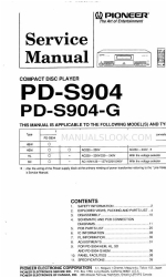 Pioneer PD-S904 Manual de servicio