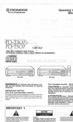 Pioneer PD-T507 Operating Instructions Manual