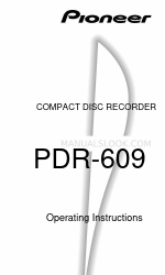 Pioneer PDR-609 Operating Instructions Manual