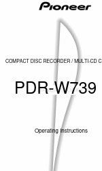 Pioneer PDR-W739 Operating Instructions Manual