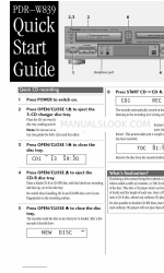 Pioneer PDR-W839 Quick Start Manual