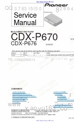 Pioneer Premier CDX-P676 Manuale di servizio