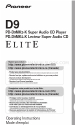 Pioneer SUPER AUDIO CD PLAYER PD-D9MK2-K Manuel d'utilisation