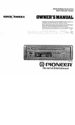 Pioneer SUPER TUNER III DEH-303 Owner's Manual