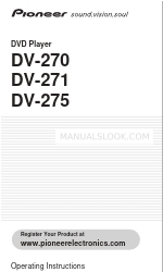 Pioneer DV-271 Manual de Instruções