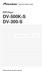 Pioneer DV-300-S Operating Instructions Manual