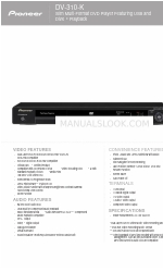 Pioneer DV-310-K Specifications