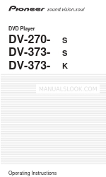 Pioneer DV-373-K Operating Instructions Manual