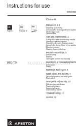 Ariston RSG 721 SS EX Руководство по эксплуатации