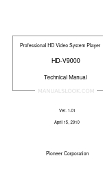 Pioneer HD-V9000 Panduan Teknis