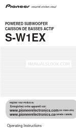 Pioneer Elite S-W1EX Manual de instrucciones