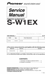Pioneer Elite S-W1EX Manual de servicio