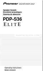 Pioneer PDP-S36 Elite Інструкція з експлуатації Посібник з експлуатації