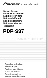 Pioneer PDP-S37 Manual de Instruções