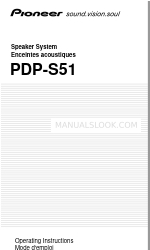 Pioneer PDP-S51 Manual de Instruções