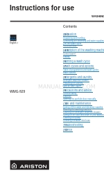 Ariston WMG 829 Інструкція з використання Посібник з використання