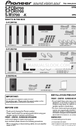 Pioneer S-FCR4700 Operating Manual