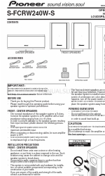 Pioneer S-FCRW240W-S Panduan Pengoperasian