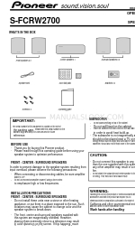 Pioneer S-FCRW2700 XTW/UC Manual de instrucciones