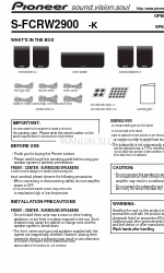 Pioneer S-FCRW2900-K Operating Manual