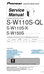 Pioneer S-W150S Manual de servicio