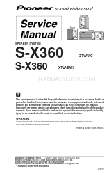 Pioneer S-X360 XTW/EW5 Manuale di servizio