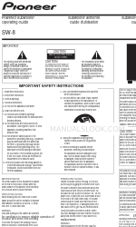 Pioneer SW-8 Instrukcja obsługi