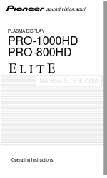 Pioneer Elite PRO-1000HD Betriebsanleitung