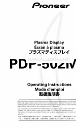 Pioneer PDP 502MX Operating Instructions Manual