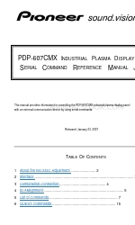 Pioneer PDP 607CMX Referenzhandbuch