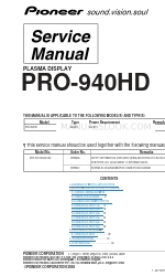 Pioneer PDP-4271KUCXC Manuale di servizio