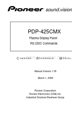 Pioneer Pure Vision PDP-425CMX Befehlsreferenzhandbuch