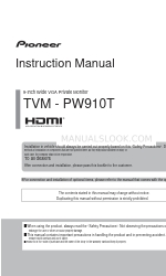 Pioneer TVM-PW910T Instruction Manual