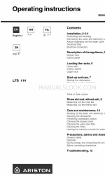 Ariston LFS 114 Operating Instructions Manual