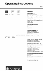 Ariston LFT 321 Operating Instructions Manual