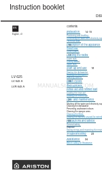 Ariston LV 625 A Instruction Booklet