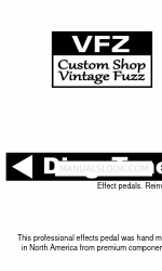 DingoTone VFZ Custom Shop Vintage Fuzz Manual do utilizador