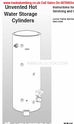 Ariston Unvented Hot Water Storage Cylinders Manual de instrucciones de instalación y uso