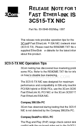 3Com Fast EtherLink 3C515-TX Yayın Notu