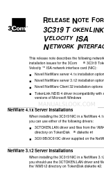 3Com TokenLink Velocity 3C319 Release Release