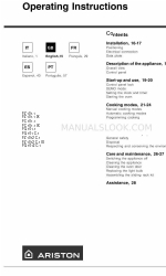 Ariston FC 101.1 Operating Instructions Manual