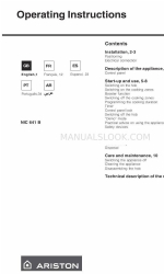 Ariston NIC 641 B Operating Instructions Manual