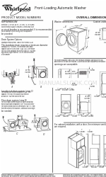 Whirlpool  WFW9550WW Specification Sheet