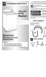 Whirlpool 120-volt 60-Hz Washer Instructions d'installation