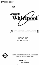 Whirlpool 2DLXR7244MQ1 Lista de peças