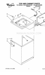 Whirlpool 3XLA87W72AN0 Parts List