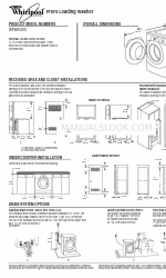 Whirlpool 8540321-D-WH Dimensões e informações de instalação