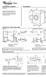 Whirlpool 8565591-D-WH Dimensiones e información de instalación