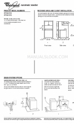 Whirlpool Cabrio WTW6200S Dimensi dan Informasi Instalasi