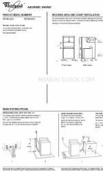 Whirlpool Cabrio WTW6400S Размеры и информация по установке